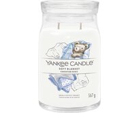 Yankee Candle vonná svíčka Signature ve skle velká Soft Blanket 567 g Bílá