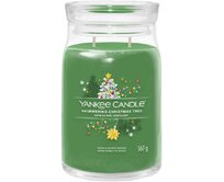 Yankee Candle vonná svíčka Signature ve skle velká Shimmering Christmas Tree 567g Zelená
