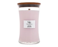 WoodWick vonná svíčka s dřevěným knotem velká Rosewood 609 g Růžová