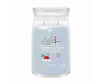 Yankee Candle vonná svíčka Signature ve skle velká North Pole Hideaway 567g Modrá