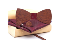 Dřevěné manžetové knoflíčky s motýlkem Mokoš 100% Cotton