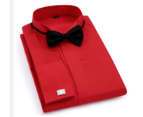 Manžetová košile červená velikost 39 Červená, 39, 72, 45% bavlna, 55% polyesterové vlákno