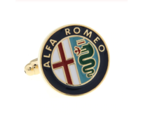 Manžetové knoflíčky Alfa Romeo Zlaté, Ocel, Slitina