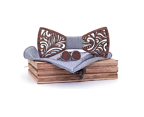 Dřevěné manžetové knoflíčky s motýlkem Johanesburg Dřevo