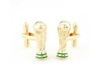 Manžetová knoflíčky FIFA World Cup fotbal gold Zlatá, Ocel