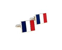 Manžetové knoflíčky Francouzská vlajka Mix, Ocel
