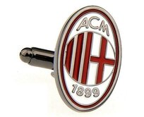 Manžetové knoflíčky AC Milán Černá, Ocel
