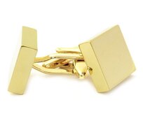 Manžetové knoflíčky ke gravírování - čtverec gold Zlatá, Ocel