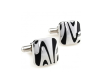 Manžetové knoflíčky zebra Ocelová, Ocel