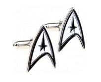 Manžetové knoflíčky Star Trek Stříbrna, Ocel