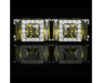 Manžetové knoflíčky Elegantní emerald Zelená, Ocel, Slitina
