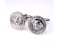 Manžetové knoflíčky Versace silver Stříbrná, Ocel