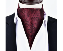 Pánský dvojvrstvý šátek nákrčník červený vzor Červená, 100% polyester