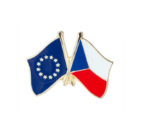 Odznak přátelství vlajka České republiky Evropská unie Zlatá, Ocel