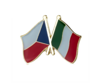 Odznak přátelství vlajka České republiky Itálie Zlatá, Ocel