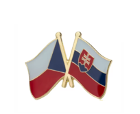 Odznak přátelství vlajka České republiky Slovensko Zlatá, Ocel