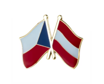 Odznak přátelství vlajka České republiky Rakousko Zlatá, Ocel