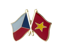 Odznak přátelství vlajka České republiky Vietnam Zlatá, Ocel
