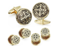 Manžetové knoflíčky complete gold Zlatá, Ocel