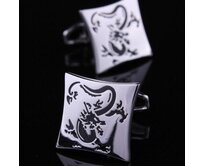 Manžetové knoflíčky drak silver Stříbrna, Ocel