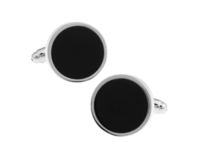 Manžetové knoflíčky zatmění měsíce Černá, Ocel