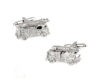 Manžetové knoflíčky hasičský vůz Stříbrná, Ocel