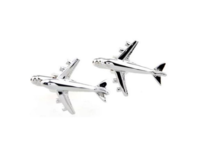 Manžetové knoflíčky velké letadlo Stříbrna, Ocel