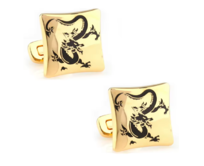 Manžetové knoflíčky létající drak Zlatá, Ocel