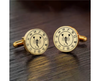 Manžetové knoflíčky zvěrokruh štír Zlato, Slitina oceli