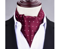 Pánský dvojvrstvý šátek nákrčník červený Červená, 100% polyester