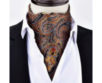 Pánský dvojvrstvý šátek nákrčník zlatá Zlatá, 100% polyester