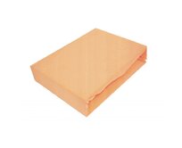 Jersey prostěradlo Exclusive broskev 140x200 oranžové, 100% bavlna