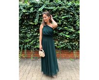 dlouhé tylové šaty Alex Barva: lahvová zelená lahvová zelená