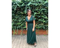 dlouhé tylové šaty Patricie Barva: lahvová zelená lahvová zelená