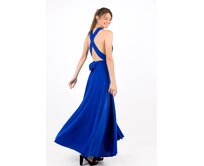 Maddey dlouhé šaty multi Barva: Modrá, Velikost: klasická délka Modrá, klasická délka