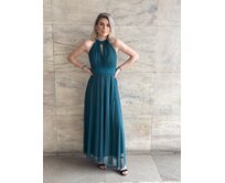 dlouhé tylové šaty Adriana Barva: petrolejová petrolejová