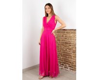 dlouhé tylové šaty Nina Barva: fuchsia fuchsia