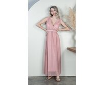 dlouhé tylové šaty Karol Barva: starorůžová starorůžová