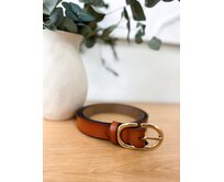 kožený pásek Dina Velikost: 95 cm/camel 95 cm/camel