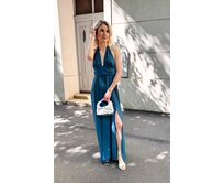 dlouhé šaty Nicole Barva: petrolejová petrolejová