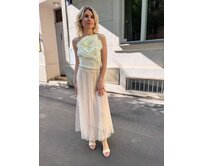 tylová sukně Emily Barva: béžová béžová