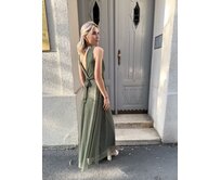 dlouhé tylové šaty Nina Barva: khaki khaki