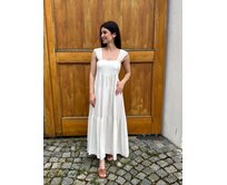 dlouhé šaty Maddie Barva: krémová krémová