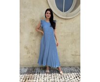 dlouhé šaty Carolina Barva: Modrá Modrá