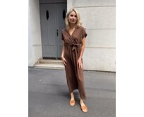 dlouhé šaty Paula Barva: čokoládová čokoládová