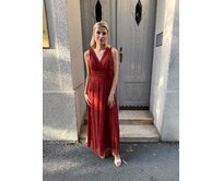 dlouhé tylové šaty Nina Barva: cihlová cihlová