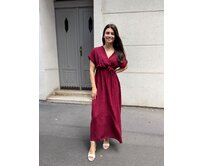 dlouhé šaty Paula Barva: vínová vínová