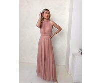 dlouhé tylové šaty Brighty Barva: starorůžová starorůžová