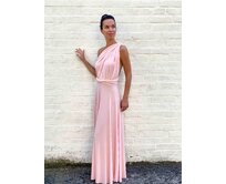 Maddey dlouhé šaty multi Barva: světle růžová, Délka šatů: Klasická světle růžová