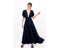 Maddey dlouhé šaty multi Barva: tmavě modrá, Délka šatů: Klasická tmavě modrá